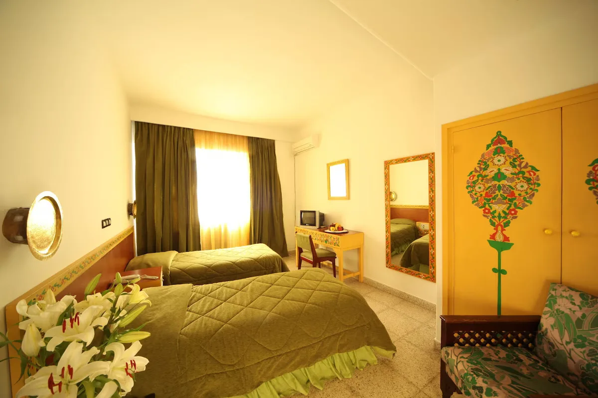 Standard Twin Room at Chellah Hotel Tangier with desk, blackout drapes, free cribs/infant beds, rollaway beds